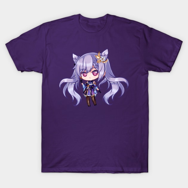 Keqing chibi T-Shirt by HellaKumii